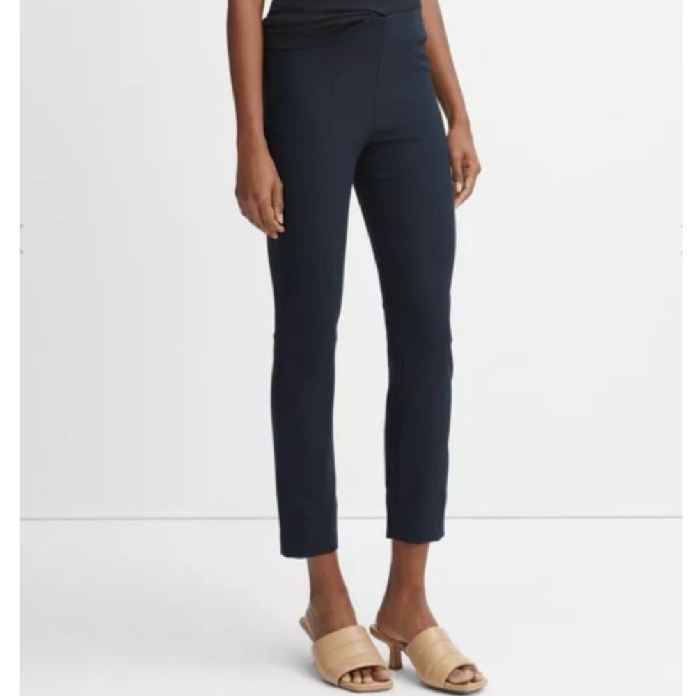 Vince Bobbi High Rise Stitch Seam Ponte Legging Black Medium